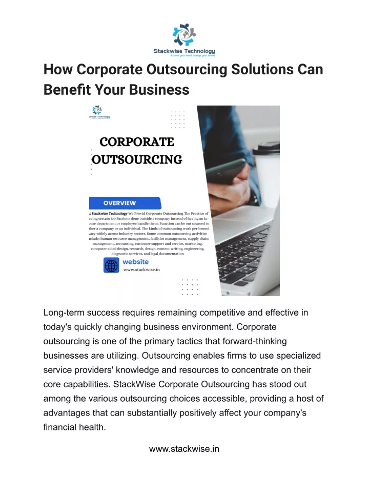 how corporate outsourcing solutions can benefit