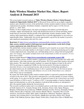 baby wireless monitor market size share report