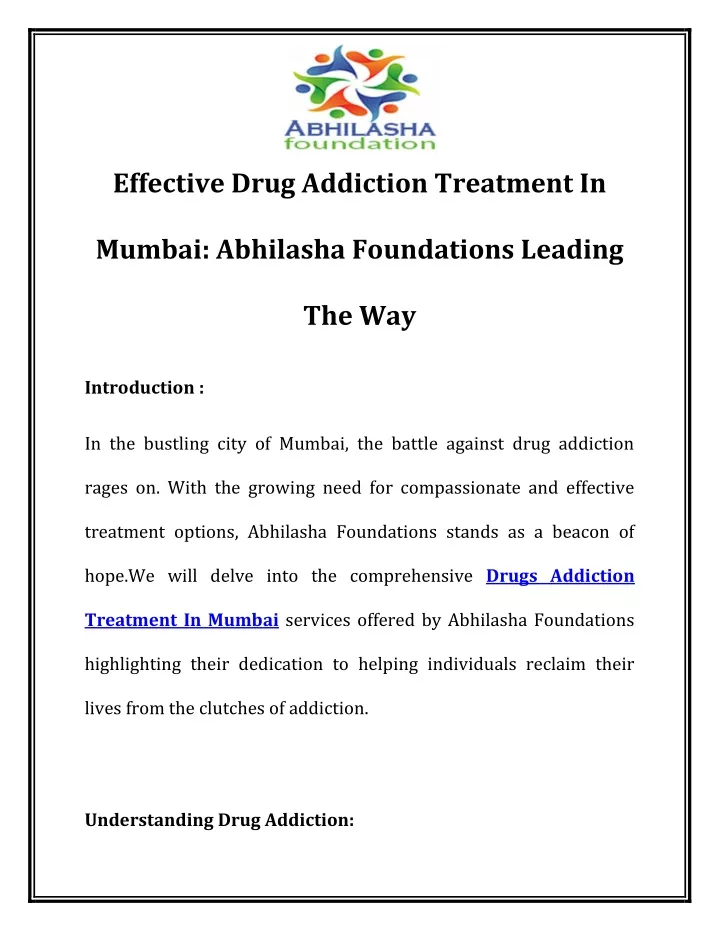 effective drug addiction treatment in