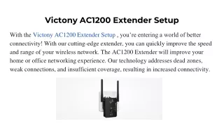 victony ac1200 extender setup