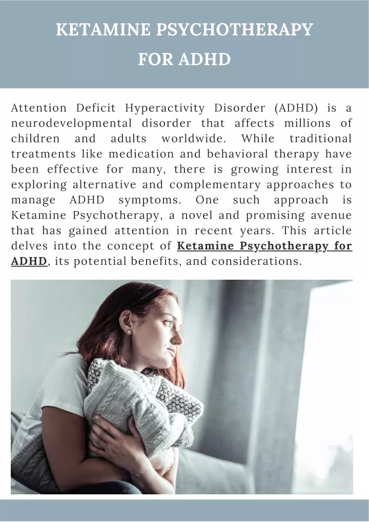 ketamine psychotherapy for adhd