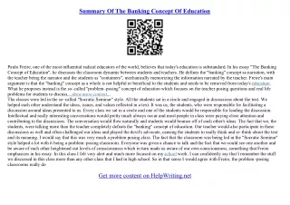 the banking concept of education essay