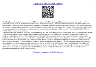 laws of life essay topics
