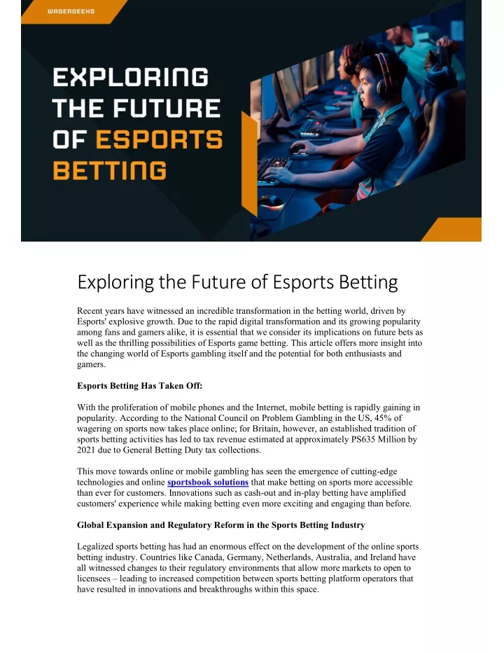 exploring the future of esports betting