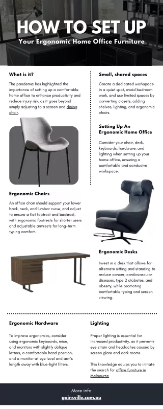How to Set Up Your Ergonomic Home Office Furniture