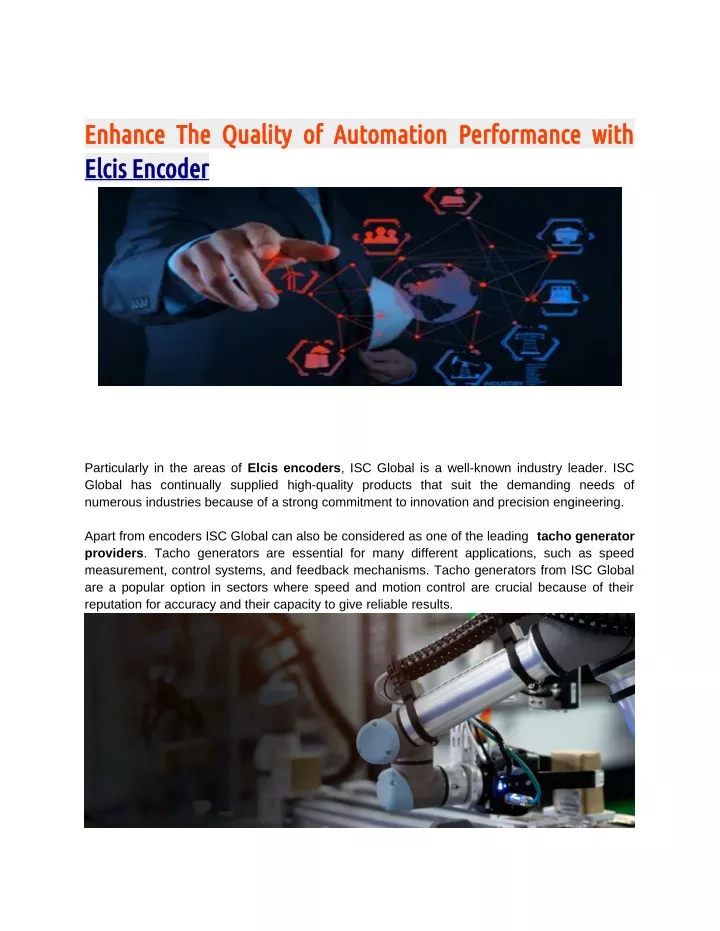 enhance the quality of automation performance