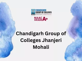 Bachelor of Pharmacy at CGC Jhanjeri