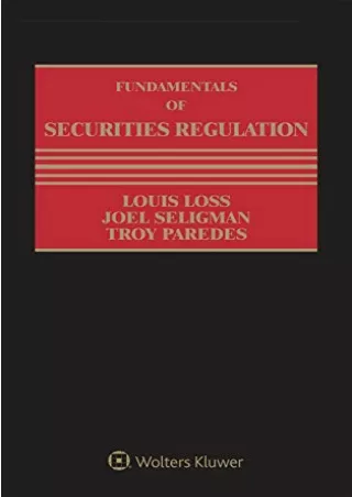 EPUB DOWNLOAD Fundamentals of Securities Regulation kindle