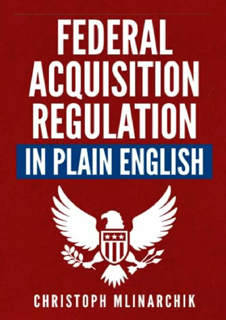 federal acquisition regulation in plain english