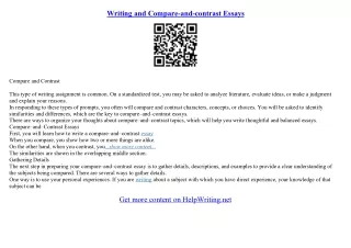 contrast essay topics