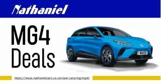Visit Nathaniel Cars for Unbeatable MG4 Deals