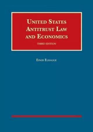 DOWNLOAD [PDF] United States Antitrust Law and Economics (University Casebo