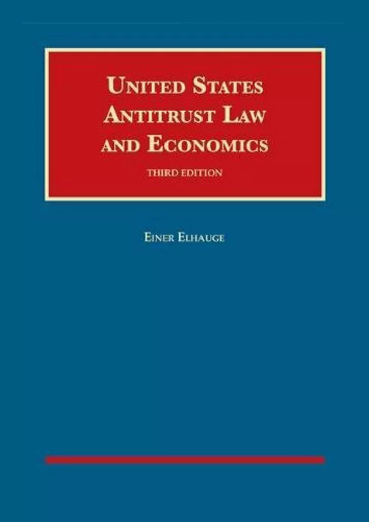 united states antitrust law and economics
