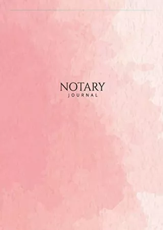 EPUB DOWNLOAD Notary Journal: Hardbound Public Record Book for Women, Logbo