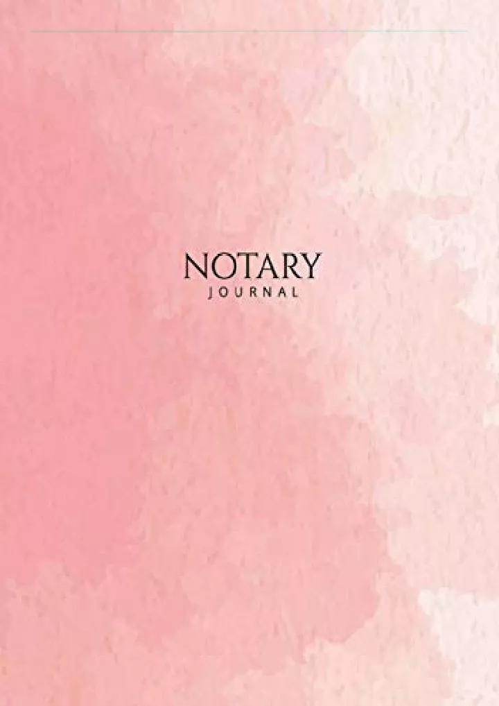 notary journal hardbound public record book