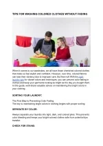 TIPS FOR WASHING - Google Docs - slide 1