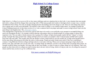 essay format example for high school