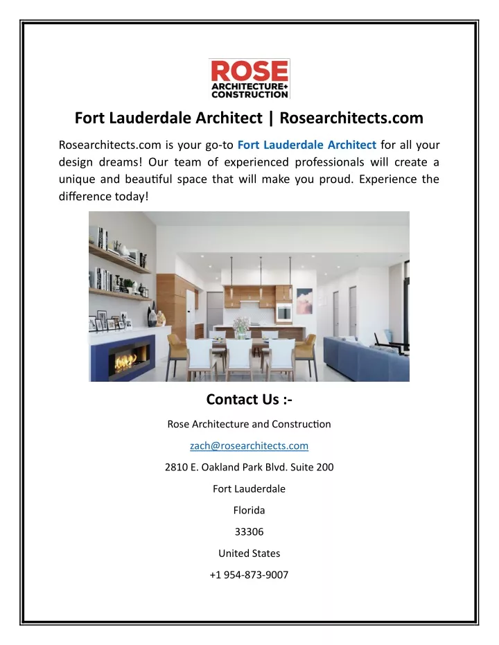 fort lauderdale architect rosearchitects com