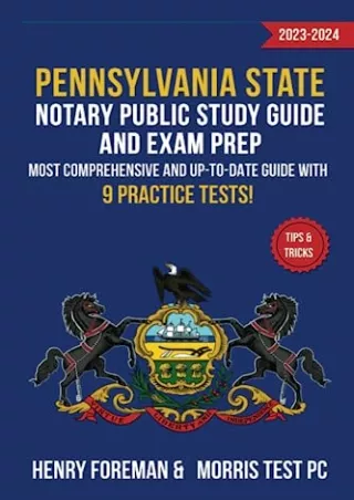 (PDF/DOWNLOAD) Pennsylvania State Notary Public Study Guide and Exam Prep 2