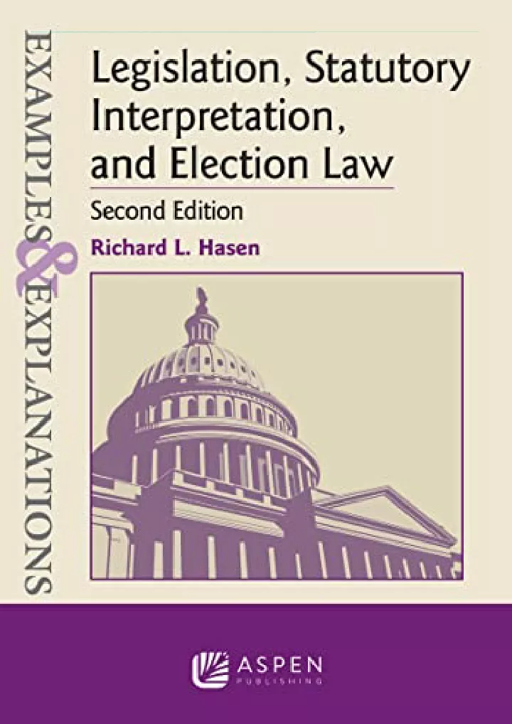 legislation statutory interpretation and election