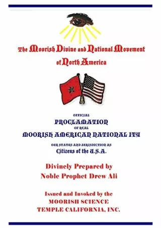 [PDF] DOWNLOAD FREE Official Proclamation of Real Moorish American National