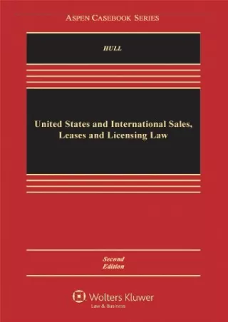(PDF/DOWNLOAD) U.S. and International Sales, Lease, and Licensing Law: Case