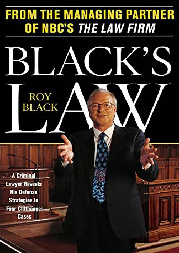 black s law a criminal lawyer reveals his defense