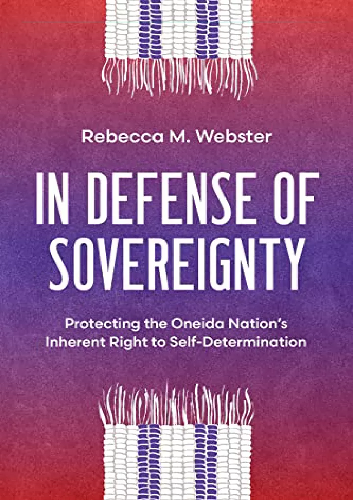 in defense of sovereignty protecting the oneida