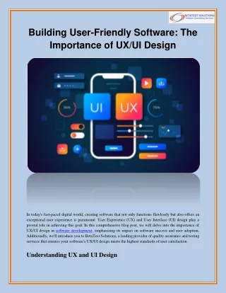 building user friendly software the importance