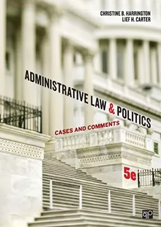 READ [PDF] Administrative Law and Politics: Cases and Comments full