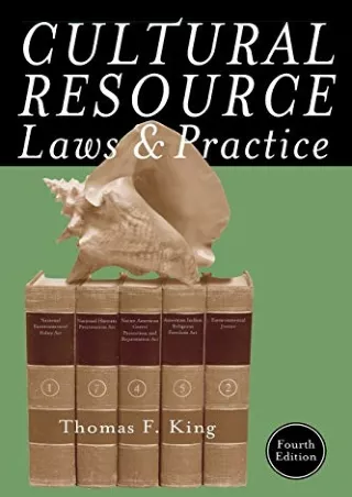 PDF Cultural Resource Laws and Practice (Heritage Resource Management Serie