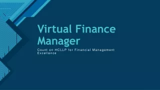 Count on HCLLP for Virtual Financial Management Excellence