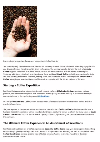 Coffee Subscriptions Fundamentals Explained