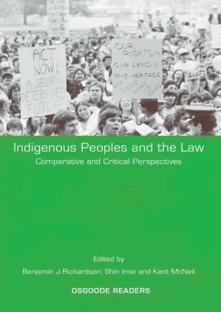 [PDF] DOWNLOAD EBOOK Indigenous Peoples and the Law: Comparative and Critic