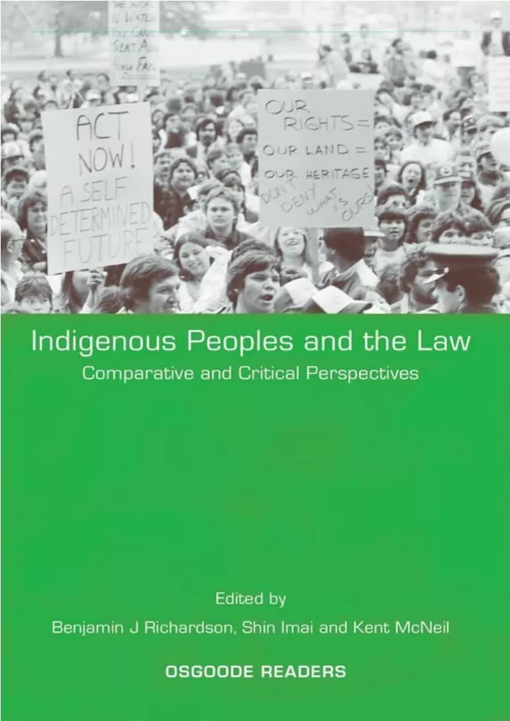 indigenous peoples and the law comparative