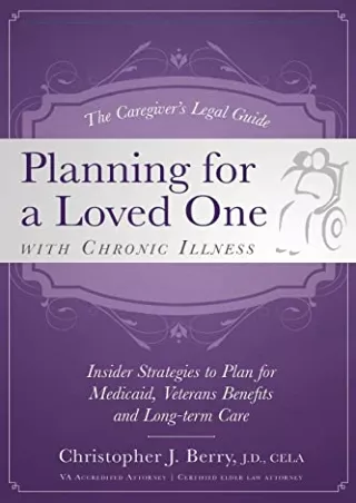 [PDF] DOWNLOAD FREE The Caregiver's Legal Guide Planning for a Loved One Wi