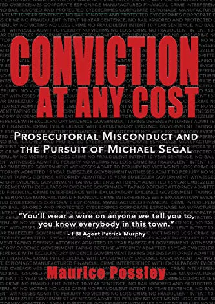 conviction at any cost prosecutorial misconduct