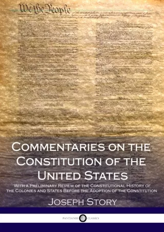 [PDF] READ Free Commentaries on the Constitution of the United States: With