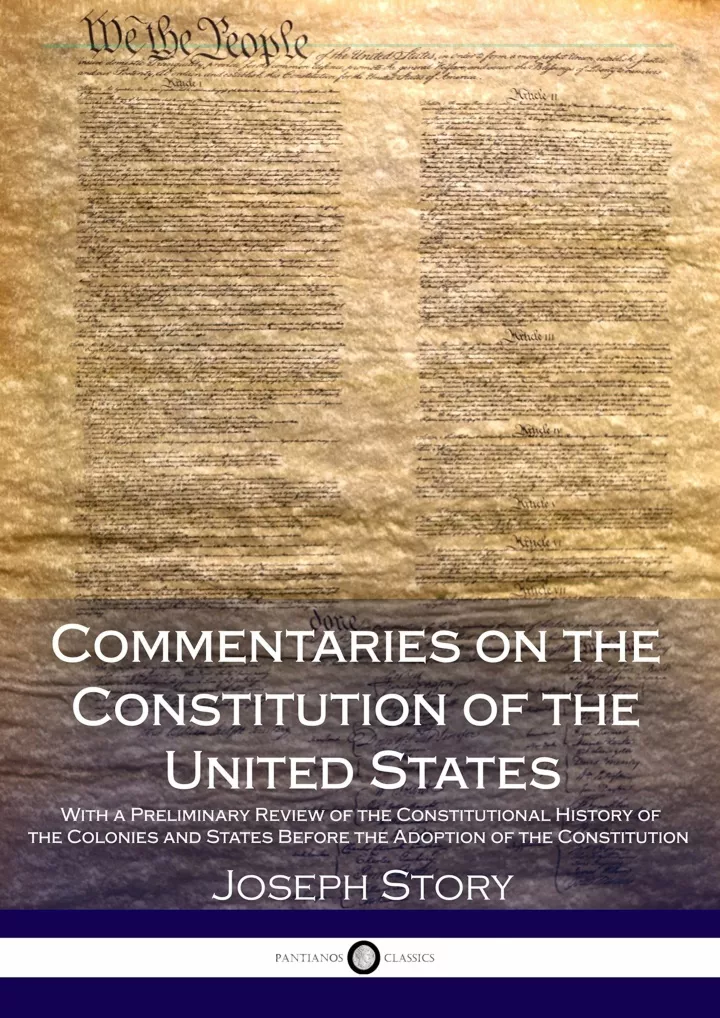 commentaries on the constitution of the united