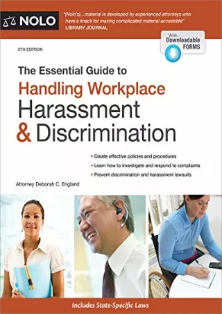 PDF Read Online Essential Guide to Handling Workplace Harassment & Discrimi