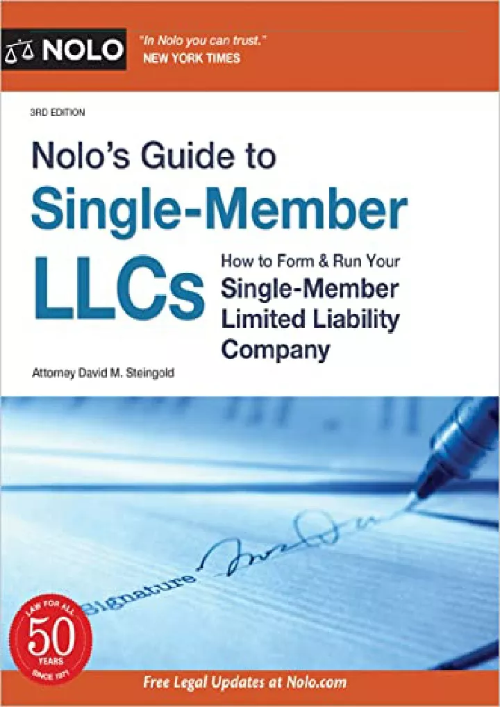 nolo s guide to single member llcs how to form