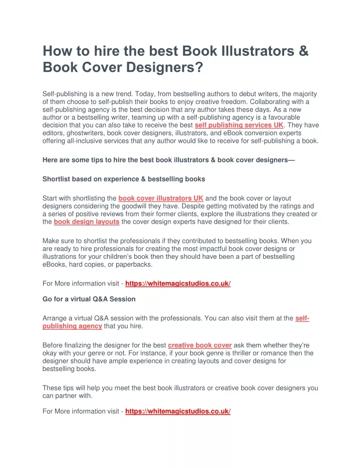 how to hire the best book illustrators book cover