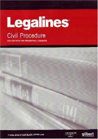 PDF KINDLE DOWNLOAD Legalines: Civil Procedure--Adaptable to Ninth Edition