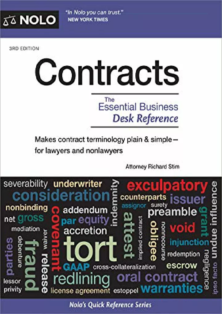 contracts the essential business desk reference