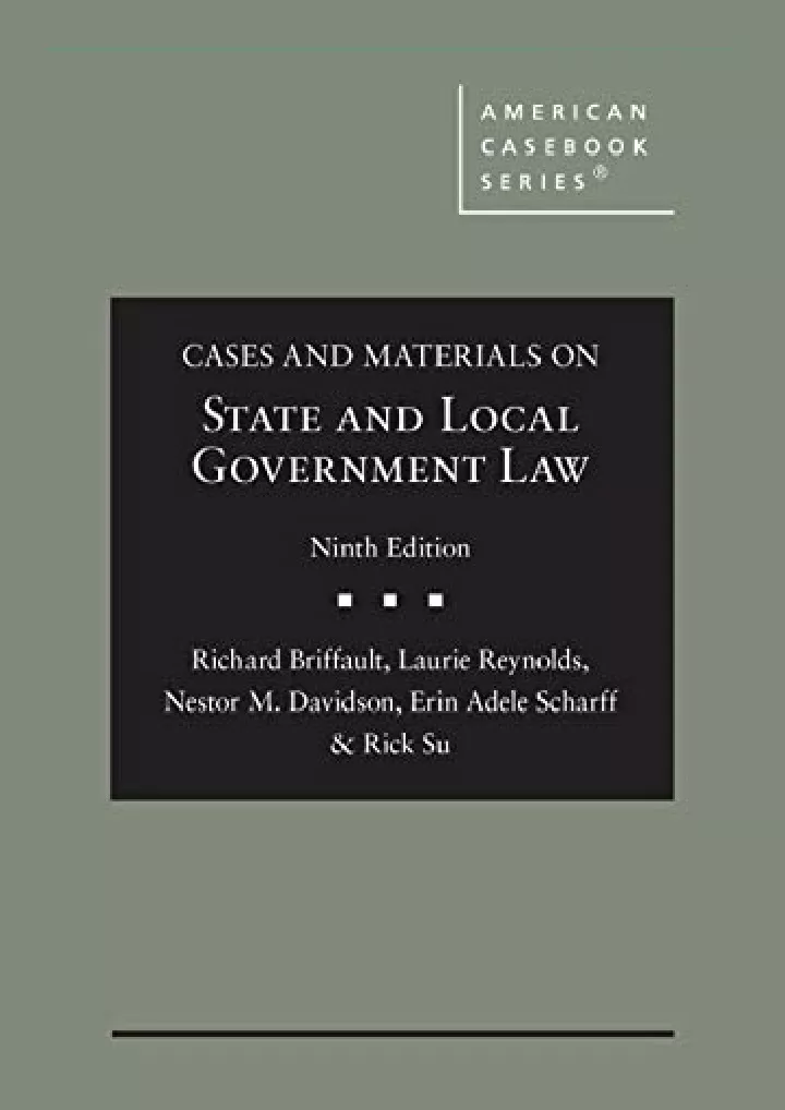 cases and materials on state and local government