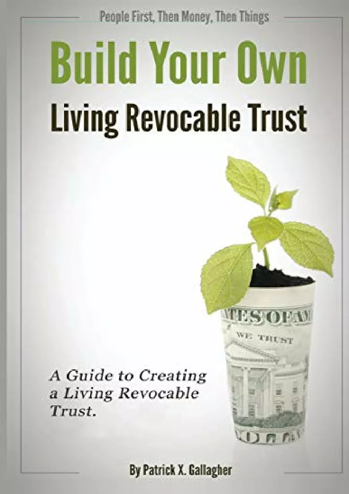 build your own living revocable trust a guide