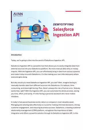 Demystifying Salesforce Ingestion API