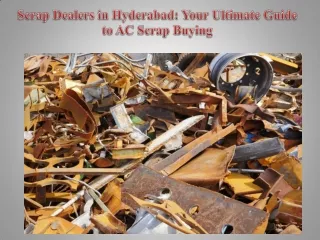 Scrap Dealers in Hyderabad Your Ultimate Guide to AC Scrap Buying