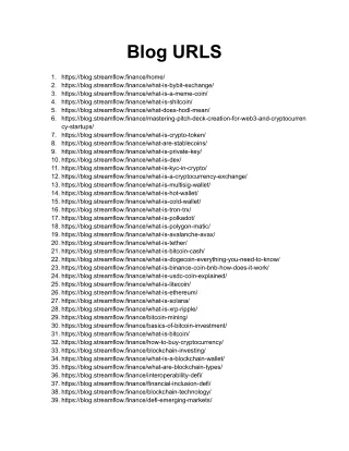 blog urls