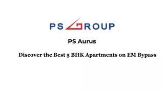 Discover the Best 5 BHK Apartments on EM Bypass